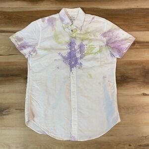 J. Crew Lightweight Oxford Cloth Shirt Mens Small Tie Dye Button Down